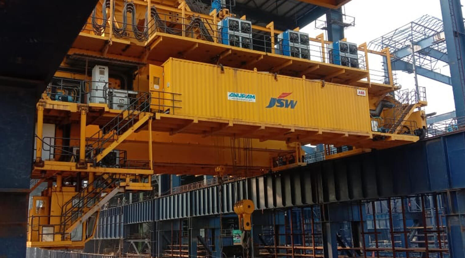 Charging & Teeming Cranes image